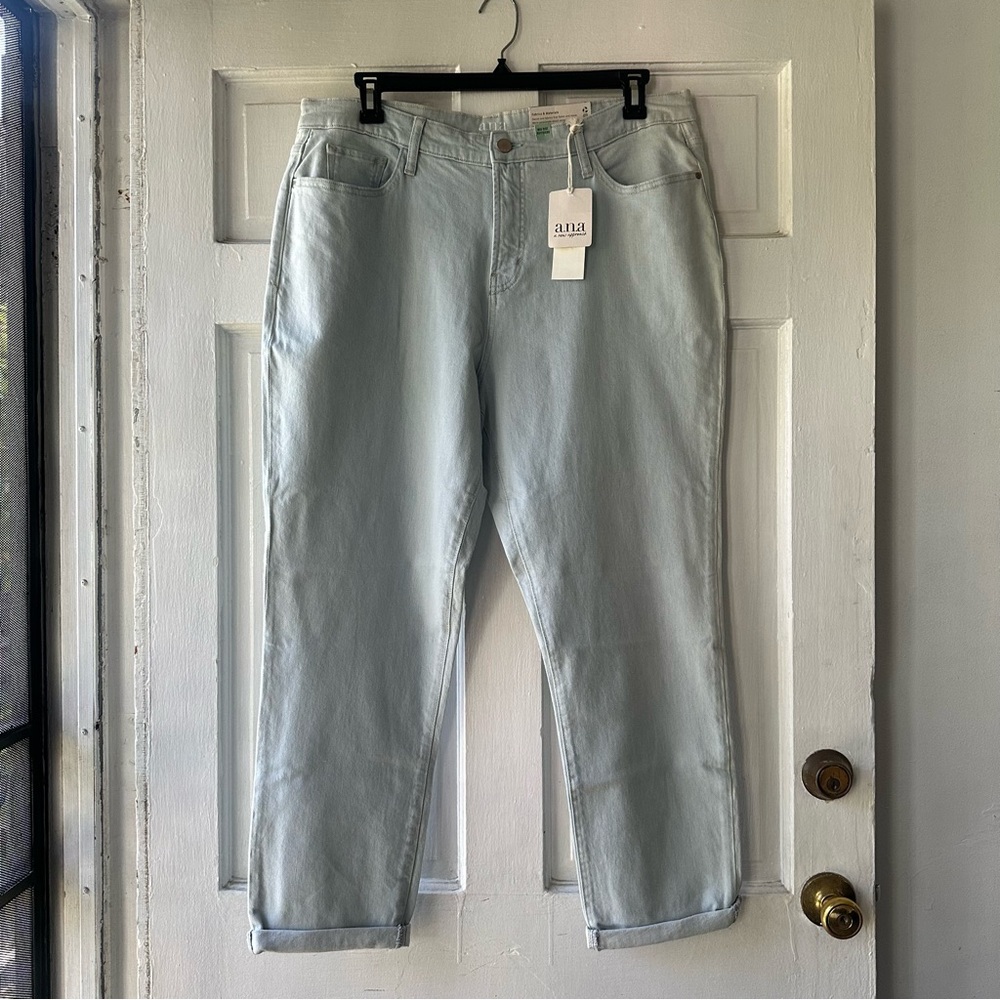 a.n.a Mid Rise Boyfriend Light Blue Jeans